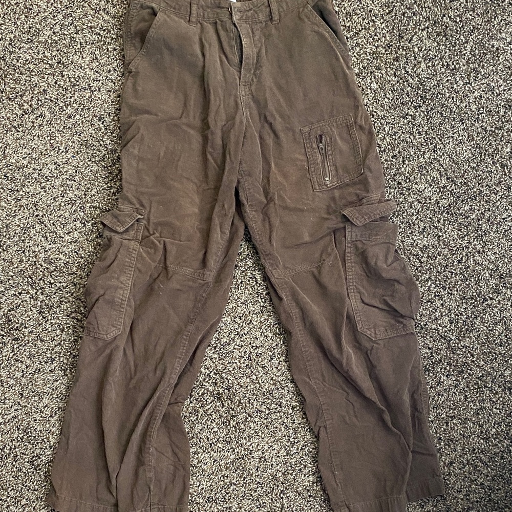 Women's Versatile Brown Cargo Pants